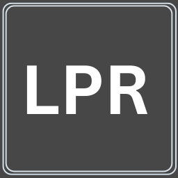 grey square with white text that reads LPR