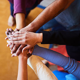 All hands in circle