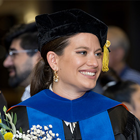 student in graduation cap