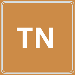 orange square with white text that reads TN