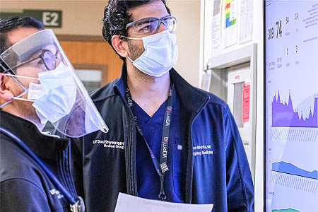 A woman wearing a mask during covid residency