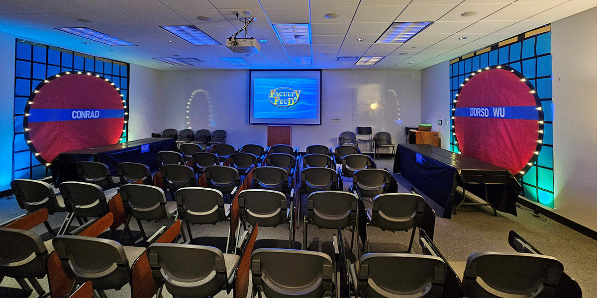 Faculty Feud room setup