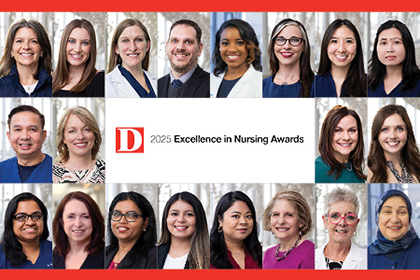 D 2025 Excellence in Nursing Awards with 20 winner photos.