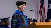 Andrew Zinn, M.D., Ph.D., Dean of the Graduate School, opens the ceremony with inspirational welcome remarks.