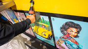 A soda bottle opener is conveniently located on the order window side of Nacho Loco food truck. Customers opened bottled Mexican Cokes and Jarritos.