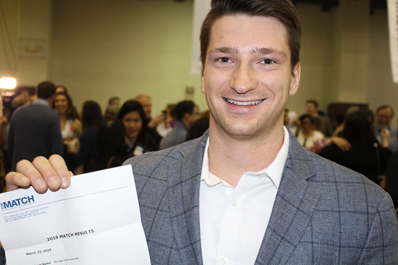 Mikey Kutschke Mikey Kutschke with letter