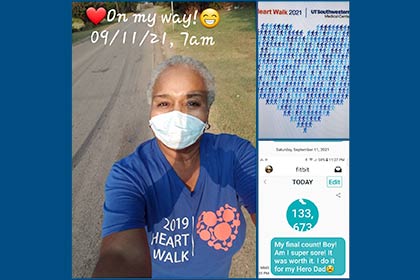 Selfie of a woman running