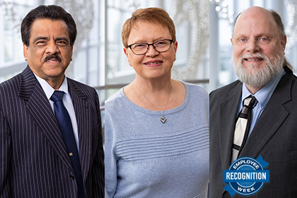 3 headshots for employee service awards 2023