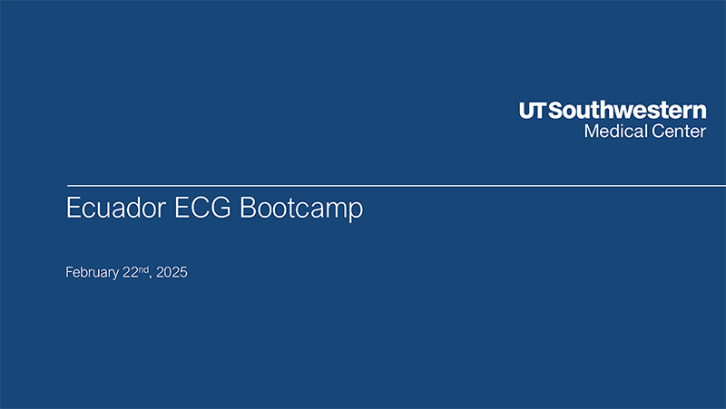 screenshot of the EKG Bootcampfor medical students title slide