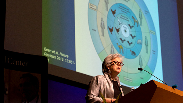 Dr. Trish Perl presenting a lecture