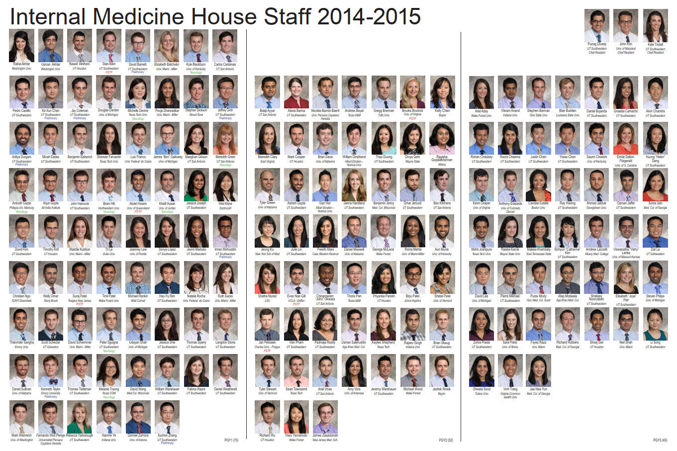 Composite of 2014-2015 Residents, Opens to enlarged image