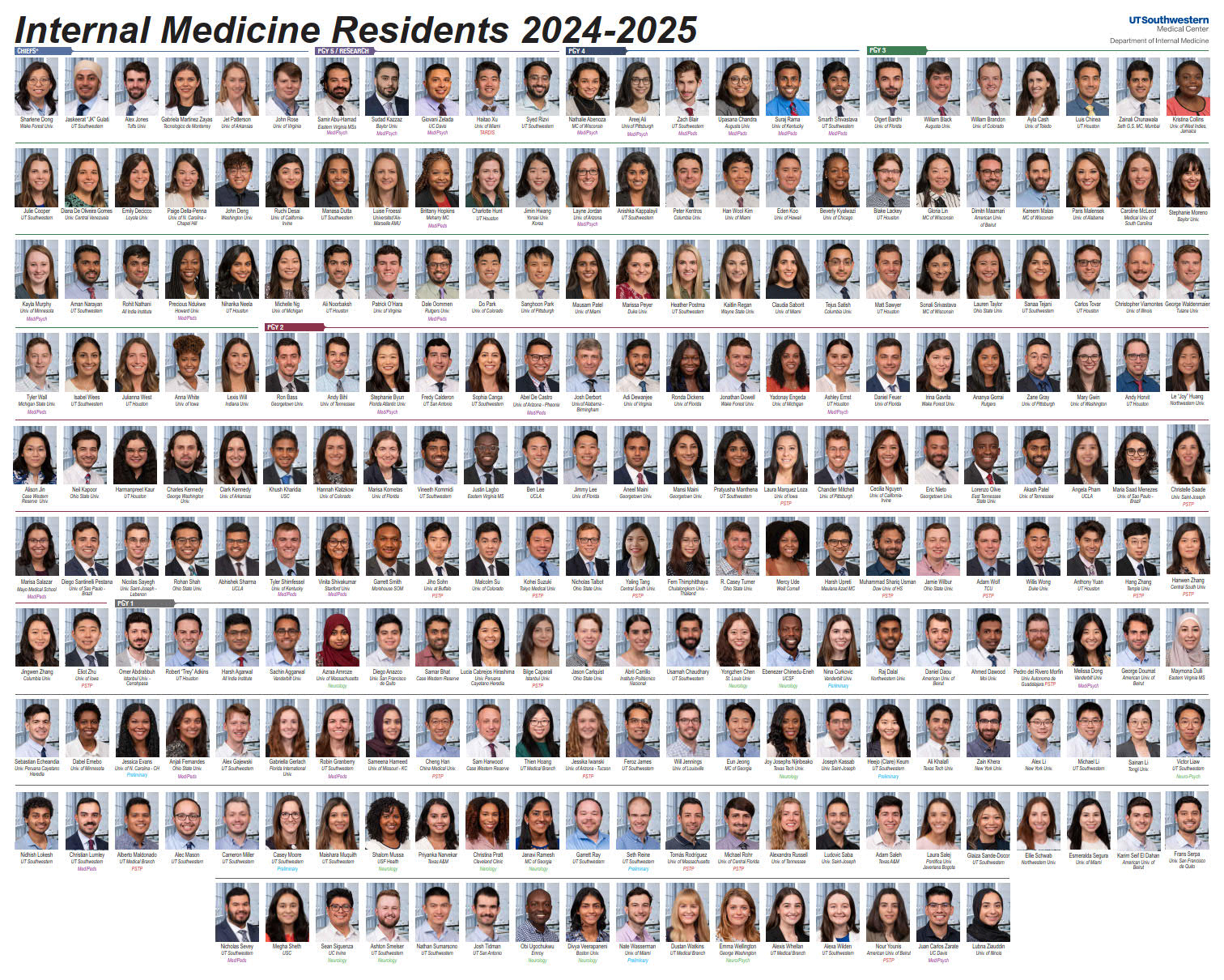 Composite image of the 2024-2025 Residents, Opens to enlarged image