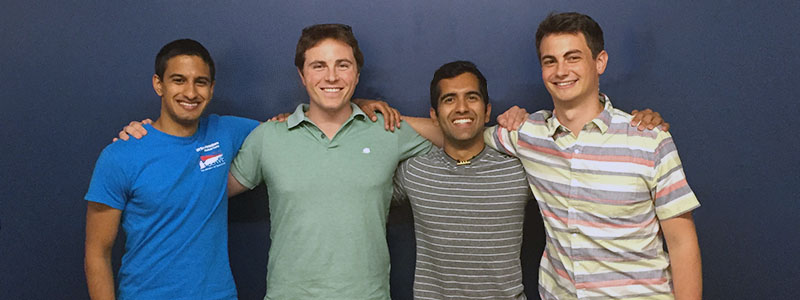 Medicine Pediatrics Residency Class of 2020, Shanup Dalal, Sam Hankins, Vishnu Prathap and Patrick Nolan