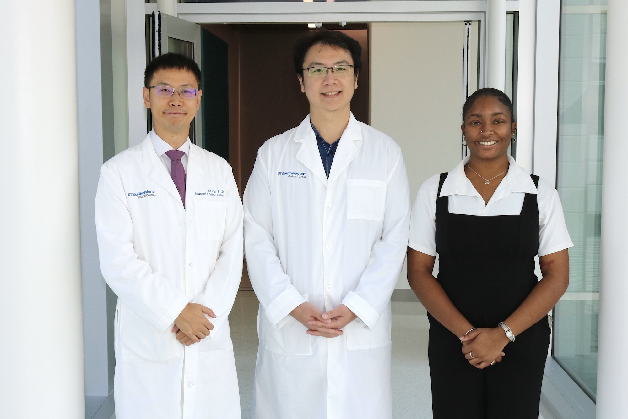 Dr. Bin Cai, MPART Director; Chang-Shiun Lin, current fellow; and Kiera Smith, program coordinator 
