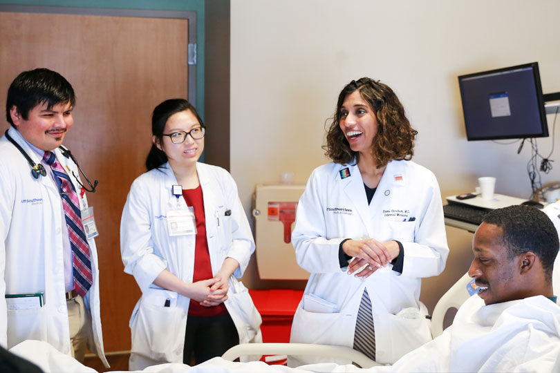 Parkland Hospital rounds. Students make rounds at Parkland Hospital during their clerkship