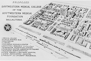 Plan for Southwest Medical College Campus Sketch of buildings