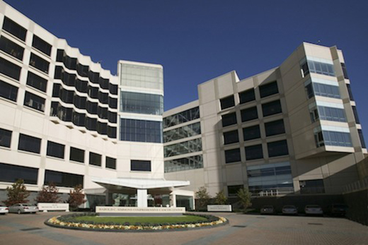 Harold C. Simmons Cancer Center Exterior shot of building