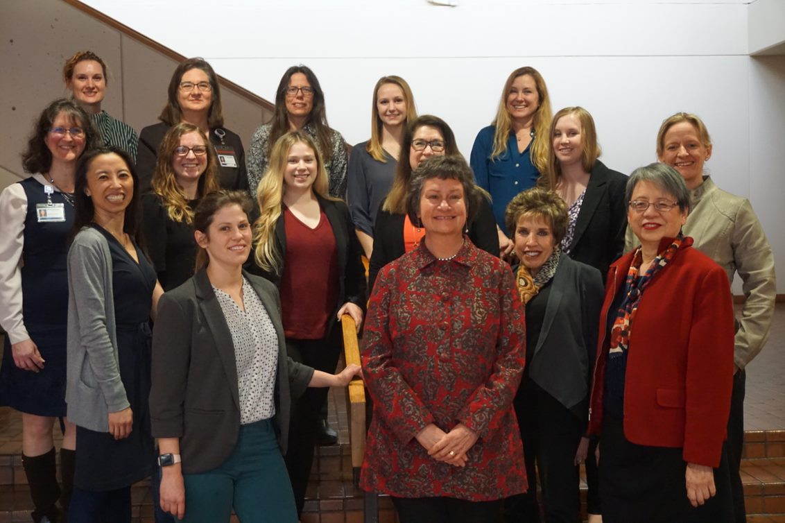  WISMAC members are pictured with Susan J. Fisher, Ph.D., (front row, third from left) who was the 2018–2019 honoree of Southwestern Medical Foundation’s Ida M. Green Distinguished Visiting Professorship