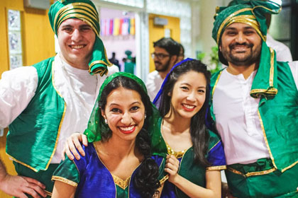 A group of dancers.