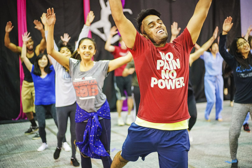 Students rehearse their dances. Students rehearse their dances.