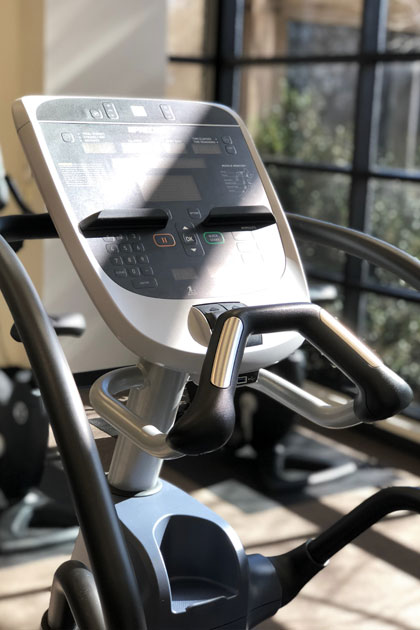 Elliptical machines are some of the fitness equipment available at the Bryan Williams, M.D. Student Center. Elliptical machines used for workouts in Bryan Williams, M.D. student center