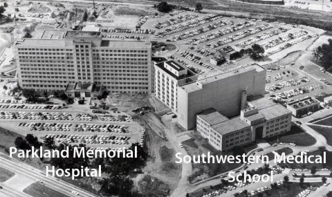 Aerial view of campus in the late 1960s.
