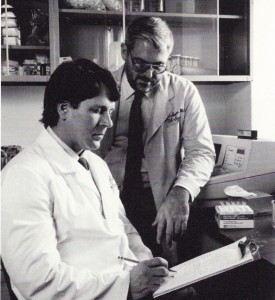 Ewm Byrd, PhD, with Clare Edman, MD, circa 1986