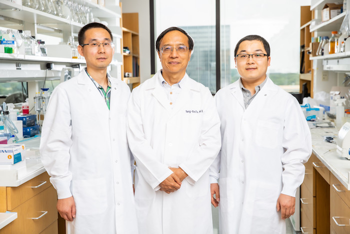 (l-r) Drs. Chuanhui Han, Yang-Xin Fu, and Zhida Liu (l-r) Drs. Chuanhui Han, Yang-Xin Fu, and Zhida Liu