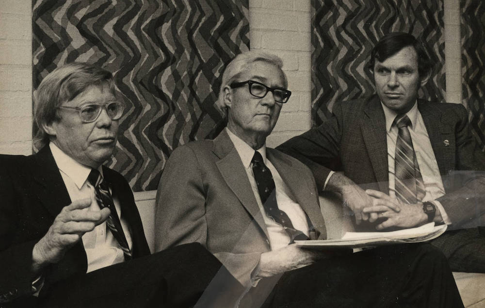 Drs. Jere Mitchell, Carleton Chapman, and Peter Snell, circa 1986