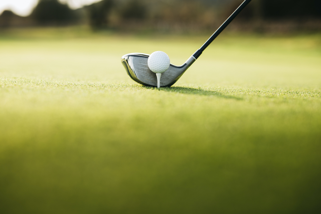 golf club and golf ball