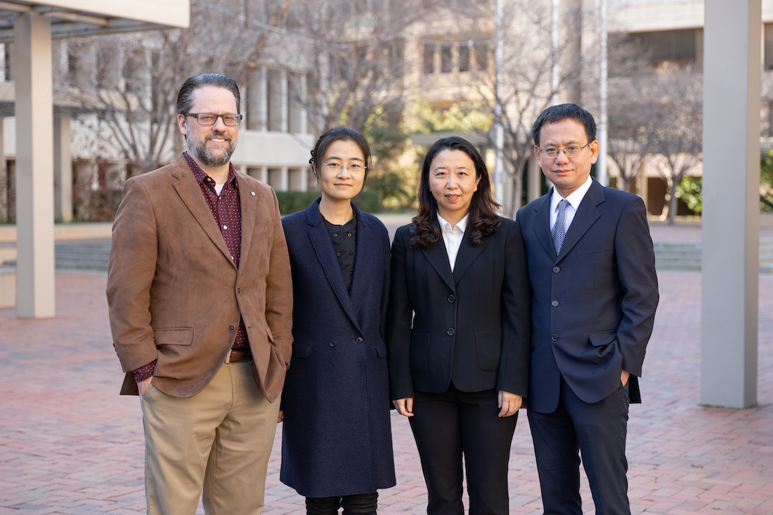 UT Southwestern researchers (from left) Justin A. Bishop, M.D.; Shidan Wang, Ph.D.; Yang Xie, Ph.D.; and Guanghua