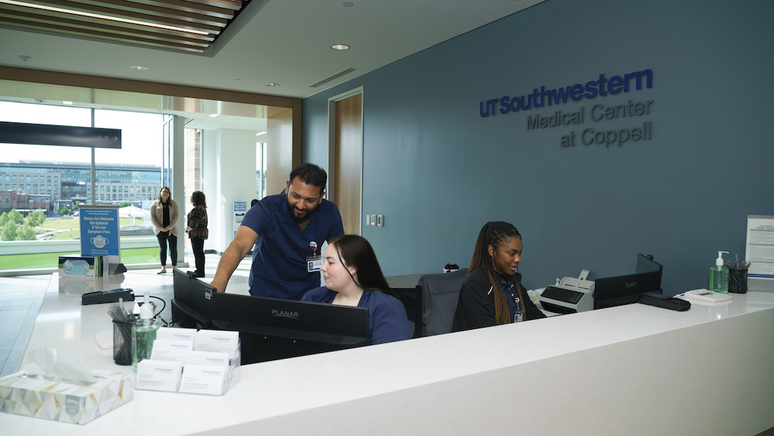UT Southwestern Medical Center at Coppell offers primary care visits ranging from management of chronic health issues to women's health exams.