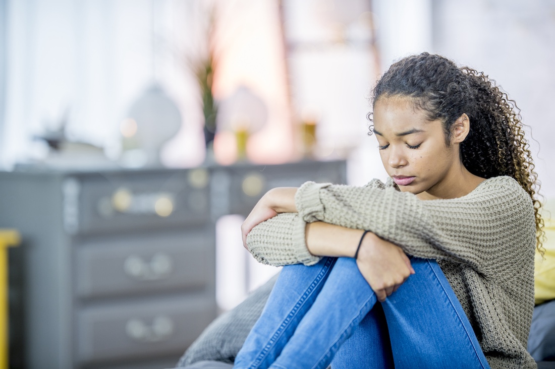 Girl with depression
